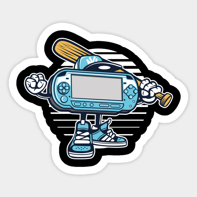 90s retro gamer design Sticker by Vine Time T shirts